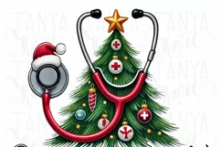 Santas Favorite PNG Design, Nurse Christmas Gift Product Image 4