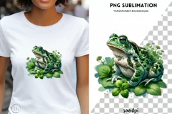 Frog PNG Digital Print for Crafting and Card Making, Toad Product Image 1