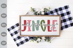Jingle all the way SVG Design / Christmas Home Sign SVG Product Image 2