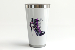 Gothic Witch High Heels Skull Boots Digital PNG Product Image 3