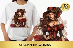 Steampunk woman Clipart, Steampunk woman png Product Image 1