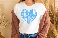 Officially Retired in the shape of a Heart SVG Cut File Product Image 2