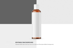 Amber Flip Top Bottle - 100ml - PSD Mockup Product Image 7