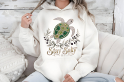 Rhinestone Sea Turtle PNG Stay Salty Beach Sublimation Product Image 7