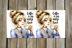 Coffee girl | 4 watercolor Mug sublimation designs PLUS2 Product Image 3