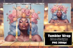 Melanin Glow 3D Tumbler Art Wrap 20oz Product Image 1