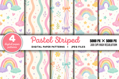 Pastel Striped Background JPG Product Image 1