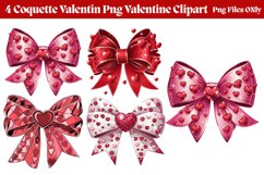 Coquette Valentine Clipart PNG Product Image 1