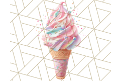 Ice Cream Clipart PNG, Summer Treats Clip Art, Swirl Cone Product Image 3