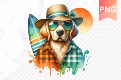 Summer Dog Sublimation - Clipart PNG Design Product Image 1