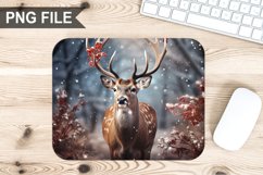 Christmas Deer Sublimation Mouse Pad PNG Design Product Image 1