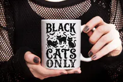 Black Cats Only Svg, Halloween Cat Svg, Spooky Cat Svg. Product Image 8