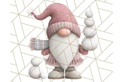 Cozy Winter Gnome Clipart PNG, Christmas Gnome Clip Art Product Image 3