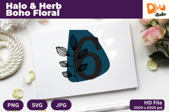 Halo &amp; Herb Boho Floral Monogram Product Image 1