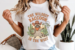 Wildest Raccoon In The West PNG Cowboy Raccoon Sublimation Product Image 6