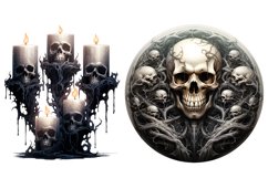 Vintage Creepy Halloween Clipart Bundle, Vintage Creepy Product Image 8