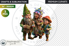 Spring Blossom Gnomes Cliparts Fantasy graphics scrapbooking Product Image 1