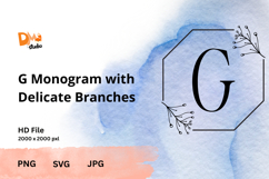 Monogram with Delicate Branches Product Image 1