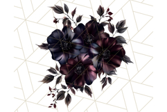 Gothic Floral PNG, Dark Aesthetic Flowers Clipart Print Product Image 3