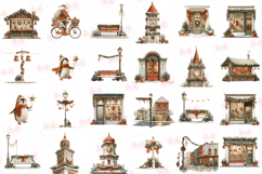 Christmas Village Clipart 45 Png Bundle Product Image 3