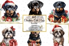 Christmas Dogs Clipart bundle, Dog breeds in Christmas Product Image 4