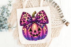 Coquette Bow Pumpkin Png, Girly Jack O Lantern Halloween Png Product Image 7
