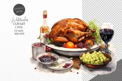 Thanksgiving clipart, Turkey clipart, Autumn clipart, Product Image 1