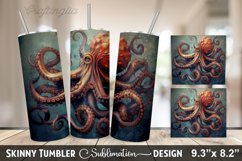 Octopus Tumbler Sublimation Design Product Image 1