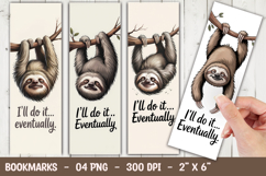 Funny Sloth Bookmark Sublimation Product Image 1
