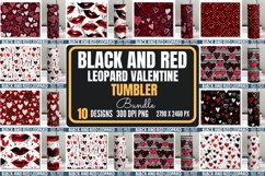 Valentine Red and Black Tumbler Wrap Bundle Product Image 1