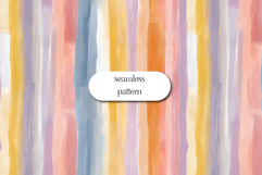 Colorful Watercolor Stripes Seamless Abstract Pattern Product Image 1
