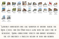 Watercolor Landmarks of Warsaw Historic Monuments of Poland Product Image 7