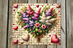 Romantic lilac bush | valentine Skinny tumbler Sublimation P Product Image 3