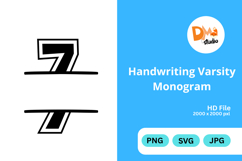Handwriting Varsity Monogram Product Image 1