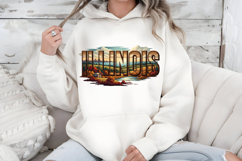 Illinois State PNG, Vintage Farmhouse Cornfield Sublimation Product Image 7