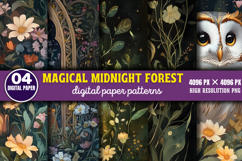 Magical Midnight Forest Backgrounds PNG Product Image 1