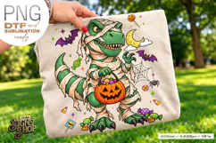 Halloween T Rex PNG, Mummy Dinosaur DTF Product Image 3