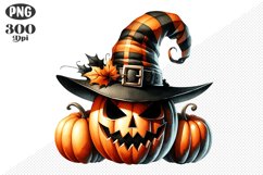 Halloween Pumpkins Sublimation - Clipart PNG Design Product Image 1