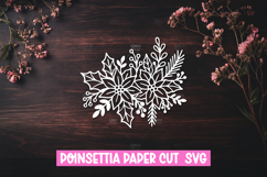 Paper Cut Poinsettia Flower SVG For Paper Craft Projects Product Image 1