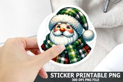 Christmas Santa Sticker| Christmas Sticker PNG Design Product Image 1