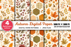 Autumn Digital Paper Backgrounds JPG Product Image 1