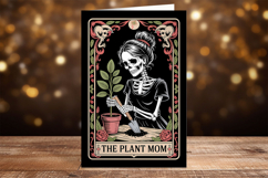 Plant Mom Tarot Card Skeleton Halloween Product Image 3