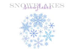 Snowflakes. Watercolor clipart Product Image 2