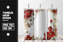 3d flower frame Tumbler Wrap | Sublimation | 20 oz Skinny Product Image 1