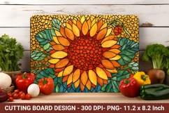 Stained Glass Sunflower Cutting Board | Cutting Board png Product Image 1