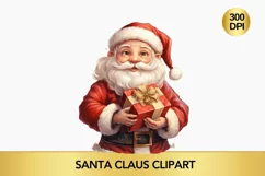 santa claus clipart, christmas santa sublimation Product Image 1