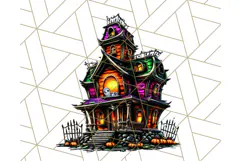 Haunted Houses Clipart PNG, Spooky Halloween Homes Product Image 3