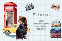 Travel cliparts set 30 PNG, Adventure clipart Product Image 2