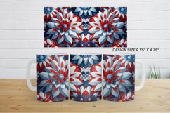 3D Flower Patriotic Mug Wrap | Mug sublimation design Product Image 9