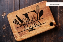 Kitchen Split Monogram svg Bundle - 26 Letters Product Image 7